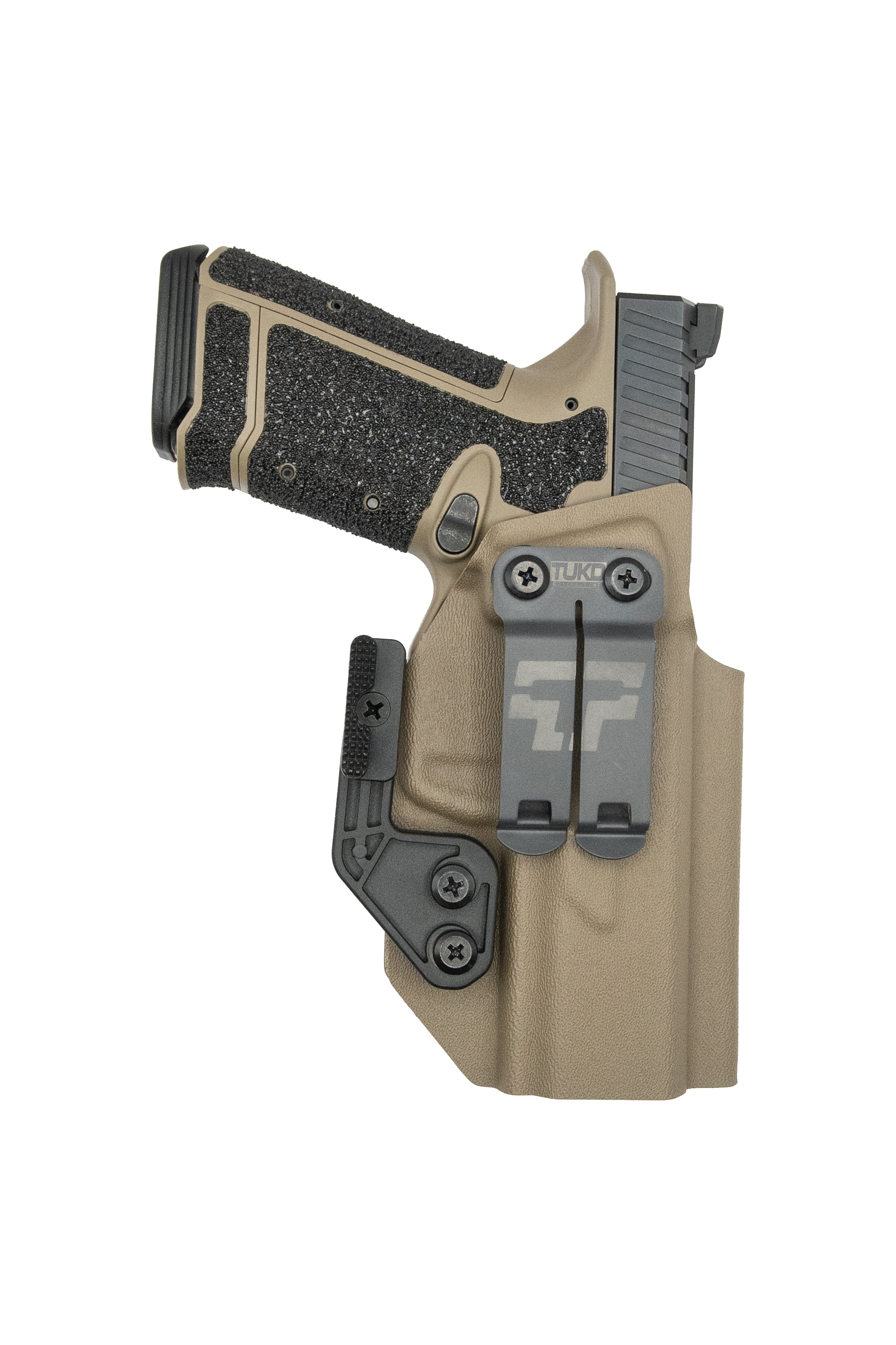 Archon pistol holstered in the TUKD GHOST Kydex holster shown without a red dot optic