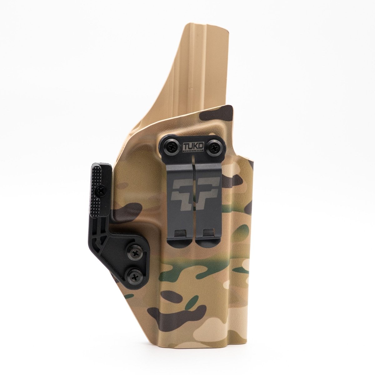 TUKD GHOST light-bearing holster for Springfield pistols, hand formed Kydex, Las Vegas workshop